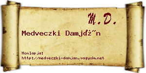 Medveczki Damján névjegykártya